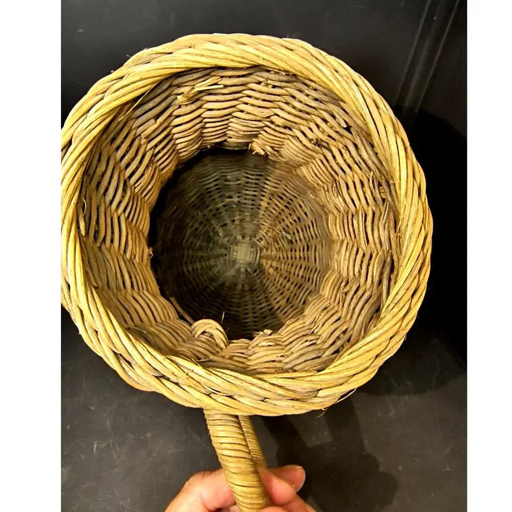 1833.  Vintage Style Woven Wicker Pitcher
